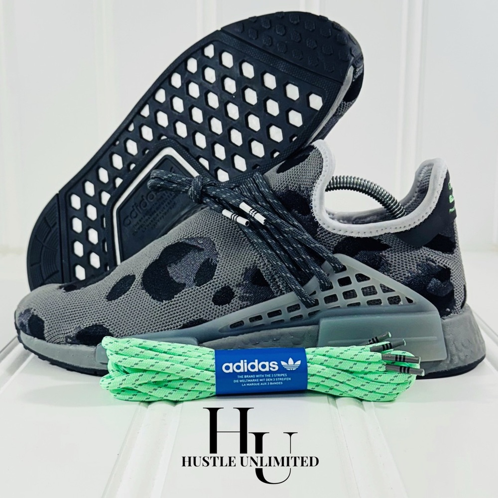 Adidas Pharrell NMD ‘Animal Print Ash’ Human Race Sneakers Men’s 8.5 Women’s 9.5